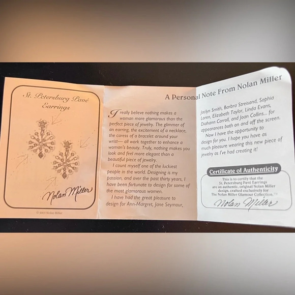 Nolan Miller vintage snowflake earrings - Picture 5 of 5